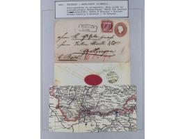 1851/71, interessante Sammlung 'Besonderheiten', dabei handschriftliche Entwertungen, doppelt und blanko abgeschlagene Nummer