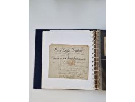 1750/1900 (ca.), Frankfurt am Main, reichhaltiger Sammlungsbestand mit rund 450 Belegen, dabei viele Postscheine der Brief- u