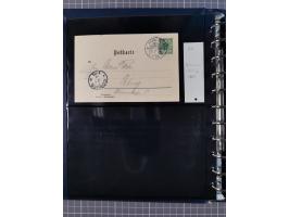 1887/1911, Sonderstempel von Frankfurt/Main, für diesen Zeitraum komplette Sammlung, bis auf ein Briefstück alles auf 39 Ganz