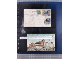 1887/1911, Sonderstempel von Frankfurt/Main, für diesen Zeitraum komplette Sammlung, bis auf ein Briefstück alles auf 39 Ganz