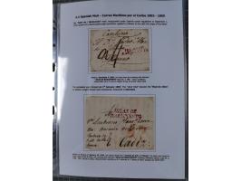 1770/1880 (ca.) Mail across the North Atlantic from-, to and via Cuba, exhibition collection with around 100 letters/letter s