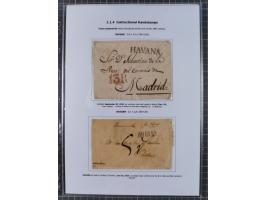 1770/1880 (ca.) Mail across the North Atlantic from-, to and via Cuba, exhibition collection with around 100 letters/letter s