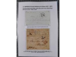 1770/1880 (ca.) Mail across the North Atlantic from-, to and via Cuba, exhibition collection with around 100 letters/letter s