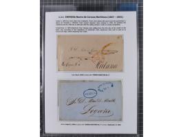1770/1880 (ca.) Mail across the North Atlantic from-, to and via Cuba, exhibition collection with around 100 letters/letter s