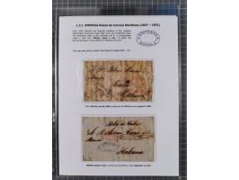 1770/1880 (ca.) Mail across the North Atlantic from-, to and via Cuba, exhibition collection with around 100 letters/letter s