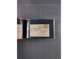 1850/67, kleiner Sammlungsbestand mit Marken, Briefstücken, Einheiten und rund 180 Briefen und Ganzsachen, dabei kleine Numme