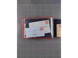 1850/67, kleiner Sammlungsbestand mit Marken, Briefstücken, Einheiten und rund 180 Briefen und Ganzsachen, dabei kleine Numme