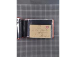 1850/67, kleiner Sammlungsbestand mit Marken, Briefstücken, Einheiten und rund 180 Briefen und Ganzsachen, dabei kleine Numme