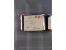 1850/67, kleiner Sammlungsbestand mit Marken, Briefstücken, Einheiten und rund 180 Briefen und Ganzsachen, dabei kleine Numme