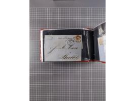 1850/67, kleiner Sammlungsbestand mit Marken, Briefstücken, Einheiten und rund 180 Briefen und Ganzsachen, dabei kleine Numme