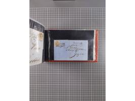 1850/67, kleiner Sammlungsbestand mit Marken, Briefstücken, Einheiten und rund 180 Briefen und Ganzsachen, dabei kleine Numme