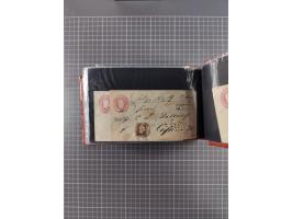 1850/67, kleiner Sammlungsbestand mit Marken, Briefstücken, Einheiten und rund 180 Briefen und Ganzsachen, dabei kleine Numme