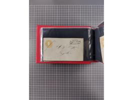 1850/67, kleiner Sammlungsbestand mit Marken, Briefstücken, Einheiten und rund 180 Briefen und Ganzsachen, dabei kleine Numme