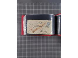 1850/67, kleiner Sammlungsbestand mit Marken, Briefstücken, Einheiten und rund 180 Briefen und Ganzsachen, dabei kleine Numme