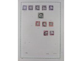 1872/74, gestempelte kleine Partie auf Albumsblättern, dabei Mi. 24, 27b(2) und 28, einige Plattenfehler, etc. 5 Atteste und 