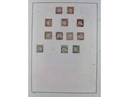 1872/74, gestempelte kleine Partie auf Albumsblättern, dabei Mi. 24, 27b(2) und 28, einige Plattenfehler, etc. 5 Atteste und 