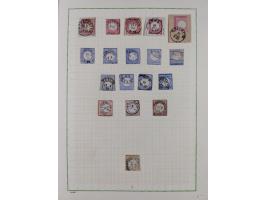 1872/74, gestempelte kleine Partie auf Albumsblättern, dabei Mi. 24, 27b(2) und 28, einige Plattenfehler, etc. 5 Atteste und 