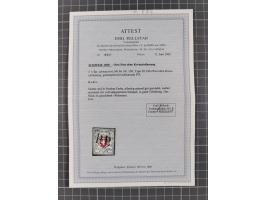 1850/2015 (ca.), gestempelter Sammlungsbestand mit u.a. Mi.5 II, 7 I, 17 Ia, etc., einige Atteste und Befunde