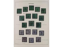 1851/75 (ca.), gestempelte reichhaltige Sammlung, meist mehrfach vorhanden mit auch Farben und verschiedenen Stempeln, dabei 