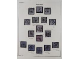 1851/75 (ca.), gestempelte reichhaltige Sammlung, meist mehrfach vorhanden mit auch Farben und verschiedenen Stempeln, dabei 