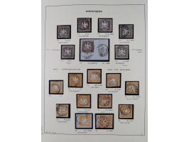 1851/75 (ca.), gestempelte reichhaltige Sammlung, meist mehrfach vorhanden mit auch Farben und verschiedenen Stempeln, dabei 