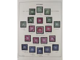 1851/75 (ca.), gestempelte reichhaltige Sammlung, meist mehrfach vorhanden mit auch Farben und verschiedenen Stempeln, dabei 
