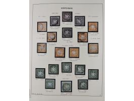1851/75 (ca.), gestempelte reichhaltige Sammlung, meist mehrfach vorhanden mit auch Farben und verschiedenen Stempeln, dabei 