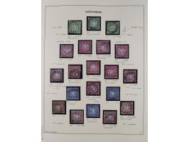 1851/75 (ca.), gestempelte reichhaltige Sammlung, meist mehrfach vorhanden mit auch Farben und verschiedenen Stempeln, dabei 