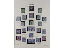 1851/75 (ca.), gestempelte reichhaltige Sammlung, meist mehrfach vorhanden mit auch Farben und verschiedenen Stempeln, dabei 