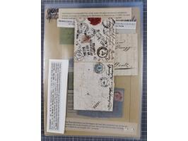 1850/54, 36 Briefe mit der ersten Ausgabe frankiert, dabei viele interessante Stempel und Verwendungen, Farb- und Mehrfachfra