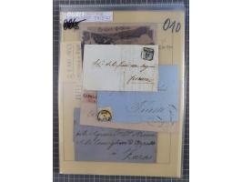 1850/54, 36 Briefe mit der ersten Ausgabe frankiert, dabei viele interessante Stempel und Verwendungen, Farb- und Mehrfachfra