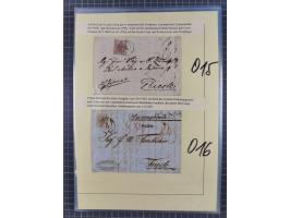 1850/54, 36 Briefe mit der ersten Ausgabe frankiert, dabei viele interessante Stempel und Verwendungen, Farb- und Mehrfachfra