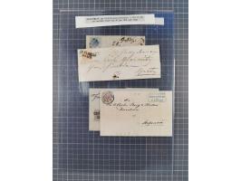 1850/54, 36 Briefe mit der ersten Ausgabe frankiert, dabei viele interessante Stempel und Verwendungen, Farb- und Mehrfachfra