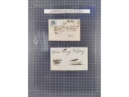 1850/54, 36 Briefe mit der ersten Ausgabe frankiert, dabei viele interessante Stempel und Verwendungen, Farb- und Mehrfachfra
