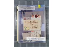 1858/64, interessante Partie mit 37 Briefen, viele bessere Frankaturen, Stempel, Auslandsbriefe und Drucksache, Farb- und Mis