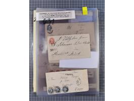 1858/64, interessante Partie mit 37 Briefen, viele bessere Frankaturen, Stempel, Auslandsbriefe und Drucksache, Farb- und Mis