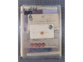 1858/64, interessante Partie mit 37 Briefen, viele bessere Frankaturen, Stempel, Auslandsbriefe und Drucksache, Farb- und Mis