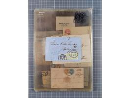 1858/64, interessante Partie mit 37 Briefen, viele bessere Frankaturen, Stempel, Auslandsbriefe und Drucksache, Farb- und Mis