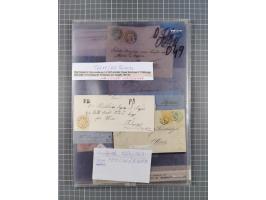 1858/64, interessante Partie mit 37 Briefen, viele bessere Frankaturen, Stempel, Auslandsbriefe und Drucksache, Farb- und Mis