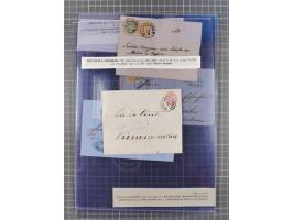 1858/64, interessante Partie mit 37 Briefen, viele bessere Frankaturen, Stempel, Auslandsbriefe und Drucksache, Farb- und Mis