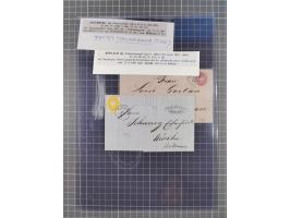 1858/64, interessante Partie mit 37 Briefen, viele bessere Frankaturen, Stempel, Auslandsbriefe und Drucksache, Farb- und Mis