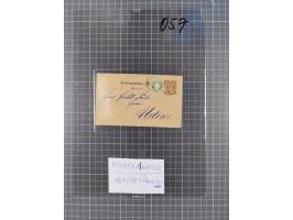 1867, Kaiser Franz Josef Ausgabe Briefsammlung mit 63 Briefen und Karten, bessere Stempel und Entwertungen, dabei 3-Farbfrank