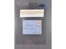 1867, Kaiser Franz Josef Ausgabe Briefsammlung mit 63 Briefen und Karten, bessere Stempel und Entwertungen, dabei 3-Farbfrank
