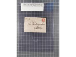 1867, Kaiser Franz Josef Ausgabe Briefsammlung mit 63 Briefen und Karten, bessere Stempel und Entwertungen, dabei 3-Farbfrank