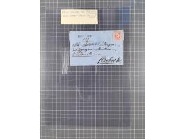 1867, Kaiser Franz Josef Ausgabe Briefsammlung mit 63 Briefen und Karten, bessere Stempel und Entwertungen, dabei 3-Farbfrank