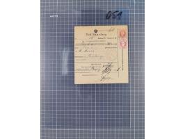 1867, Kaiser Franz Josef Ausgabe Briefsammlung mit 63 Briefen und Karten, bessere Stempel und Entwertungen, dabei 3-Farbfrank