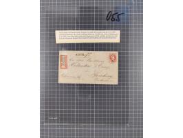 1867, Kaiser Franz Josef Ausgabe Briefsammlung mit 63 Briefen und Karten, bessere Stempel und Entwertungen, dabei 3-Farbfrank