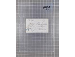 1867, Kaiser Franz Josef Ausgabe Briefsammlung mit 63 Briefen und Karten, bessere Stempel und Entwertungen, dabei 3-Farbfrank