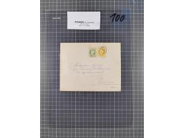 1867, Kaiser Franz Josef Ausgabe Briefsammlung mit 63 Briefen und Karten, bessere Stempel und Entwertungen, dabei 3-Farbfrank