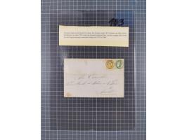 1867, Kaiser Franz Josef Ausgabe Briefsammlung mit 63 Briefen und Karten, bessere Stempel und Entwertungen, dabei 3-Farbfrank